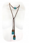 Macrame & Glass Lariat